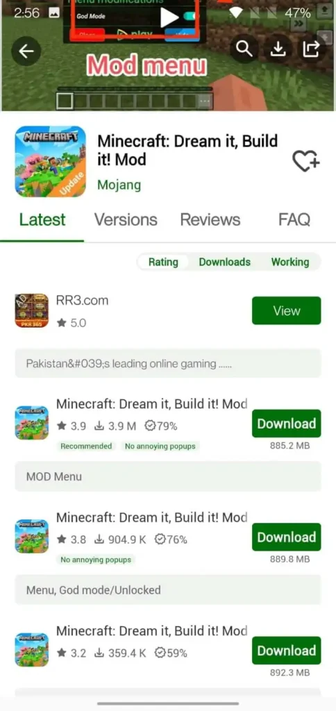 happymod minecraft apk