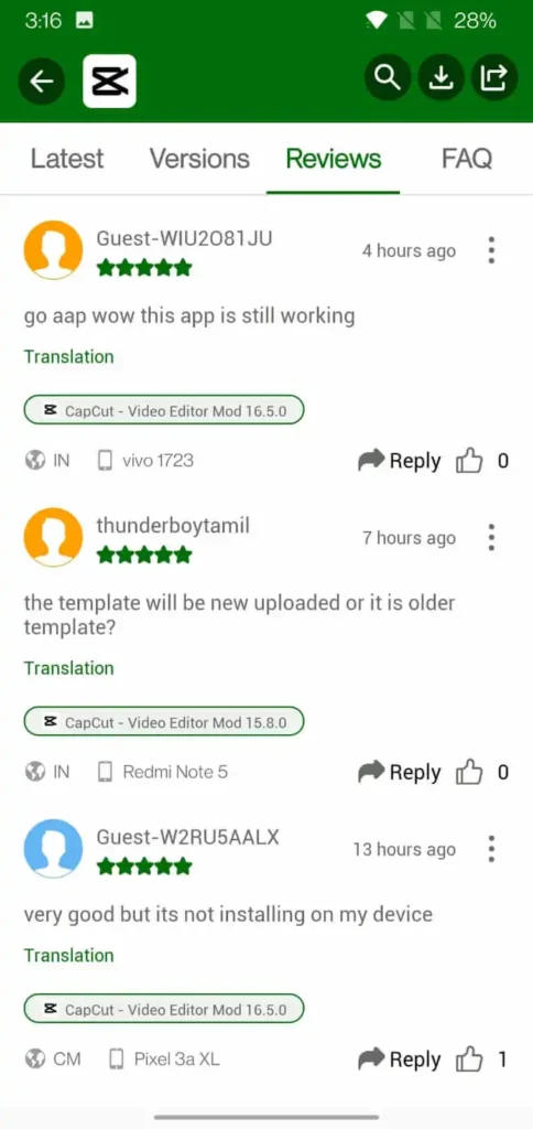Happymod capcut Reviews